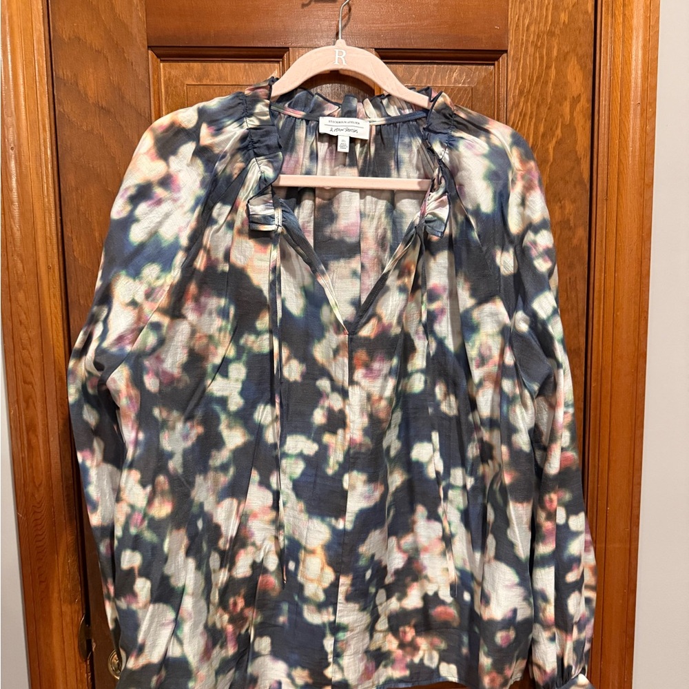 & Other Stories Multicolor Ruffled Neck Blouse